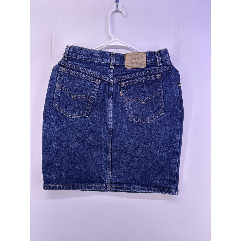 Vintage 90s Levi’s Batwing Blue Demin Skirt Size 11 Women’s